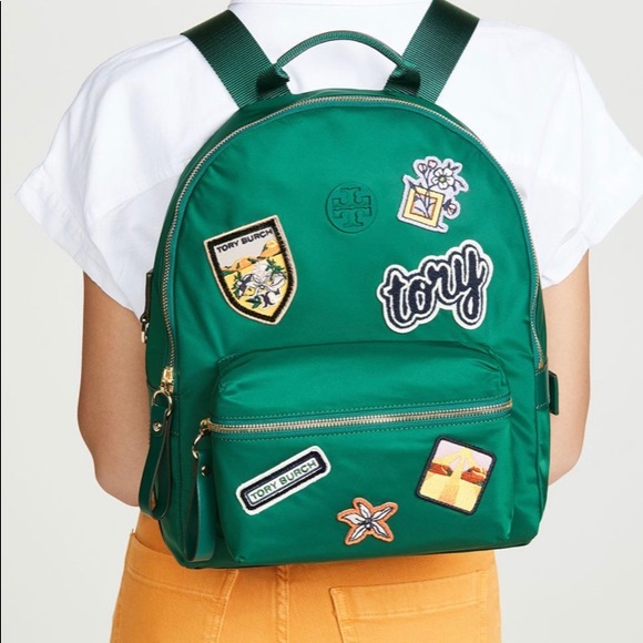 Tory Burch Handbags - Authentic TORY BURCH technical weave/leather patchwork backpack